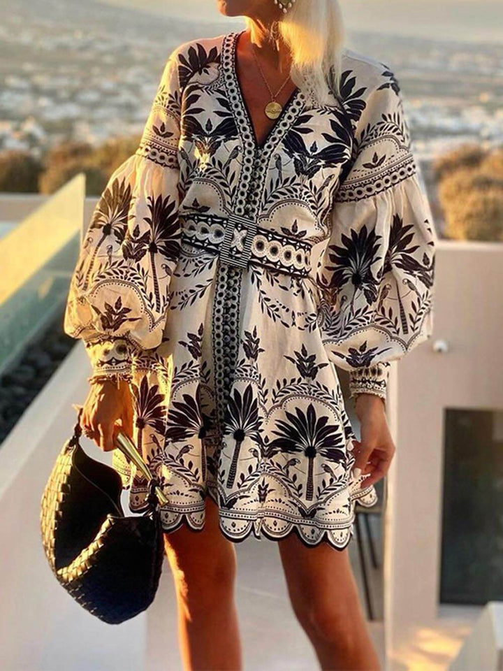 Isla - Fashion Printed Beach Loose Mini Dress