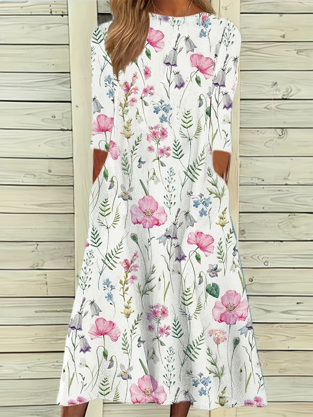 Ella – Casual Floral Print Long Dress