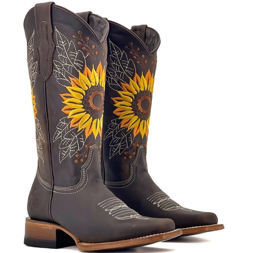 Sierra - Western Denim Boots