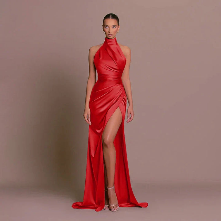 Cleo - Sleek Slit Gown