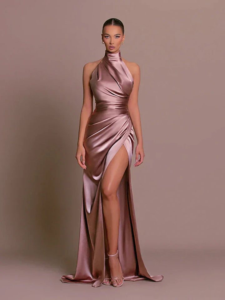 Cleo - Sleek Slit Gown