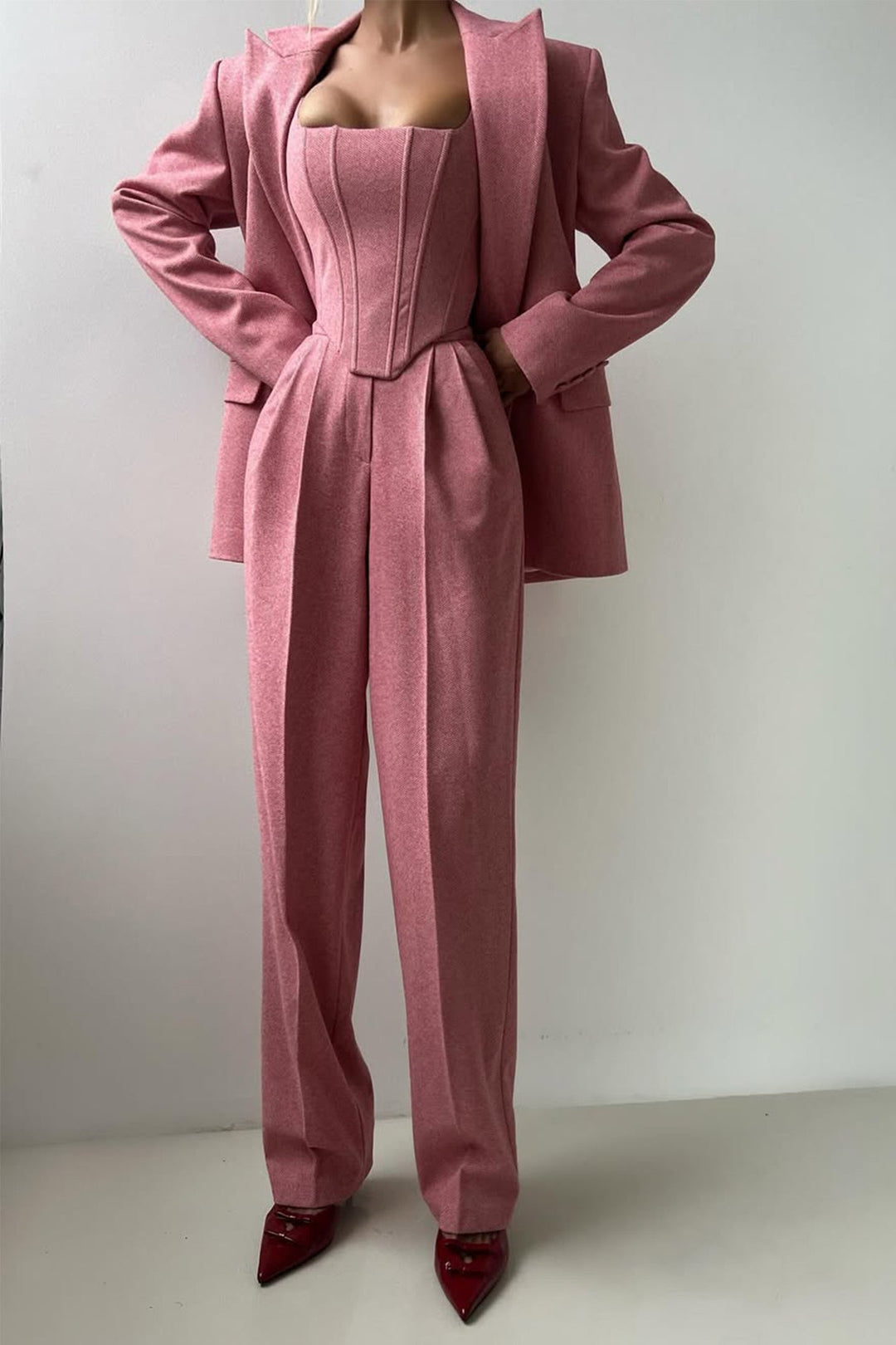 Dolce - three-piece double-breasted blazer set