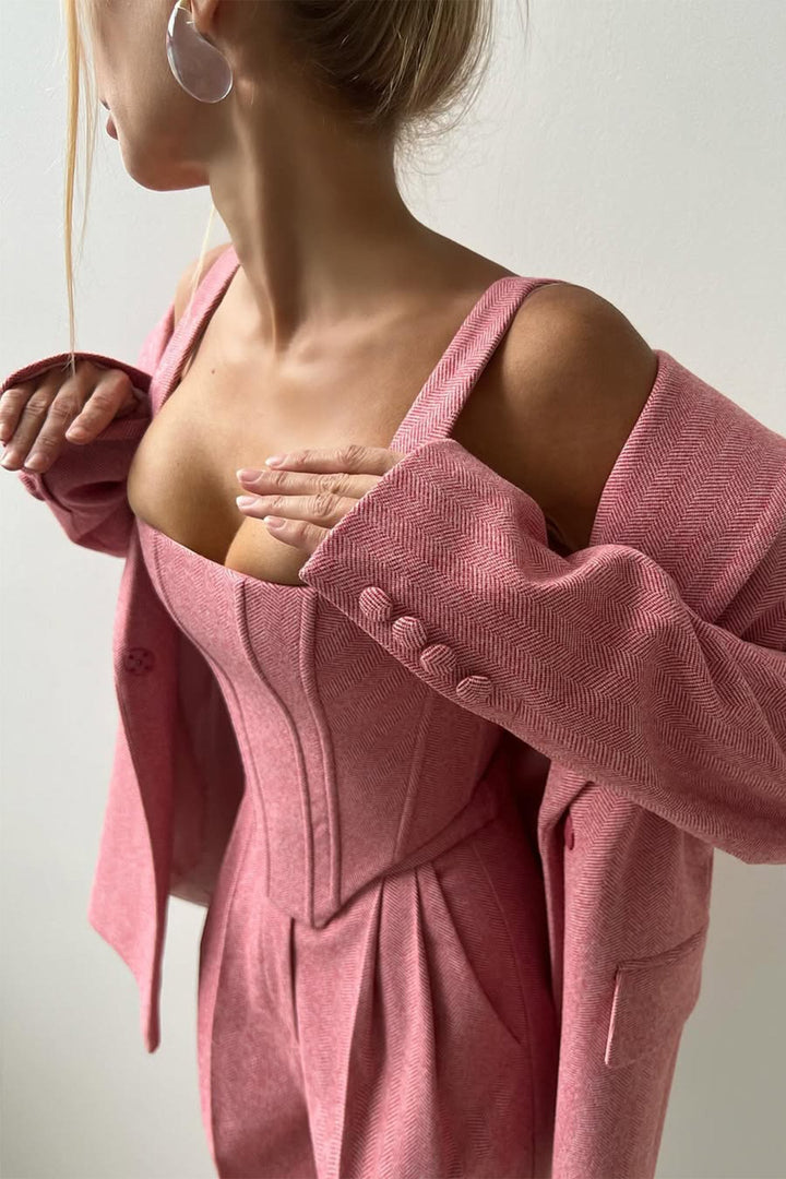 Dolce - three-piece double-breasted blazer set
