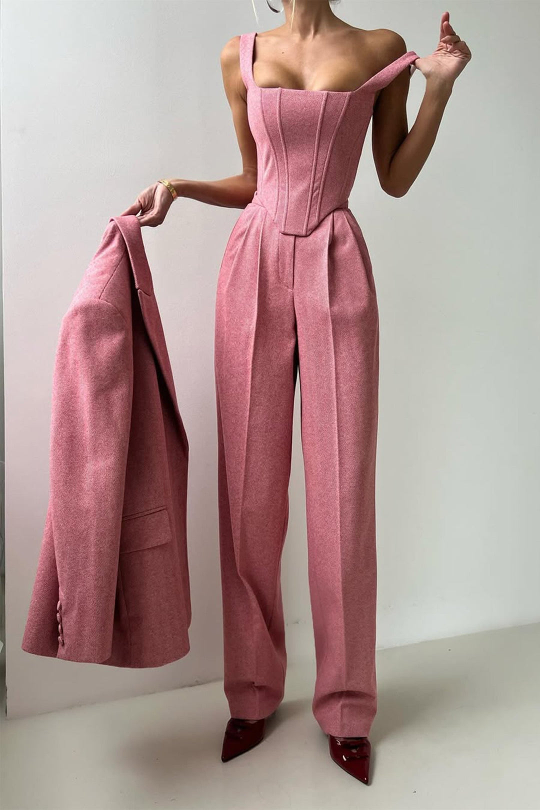 Dolce - three-piece double-breasted blazer set