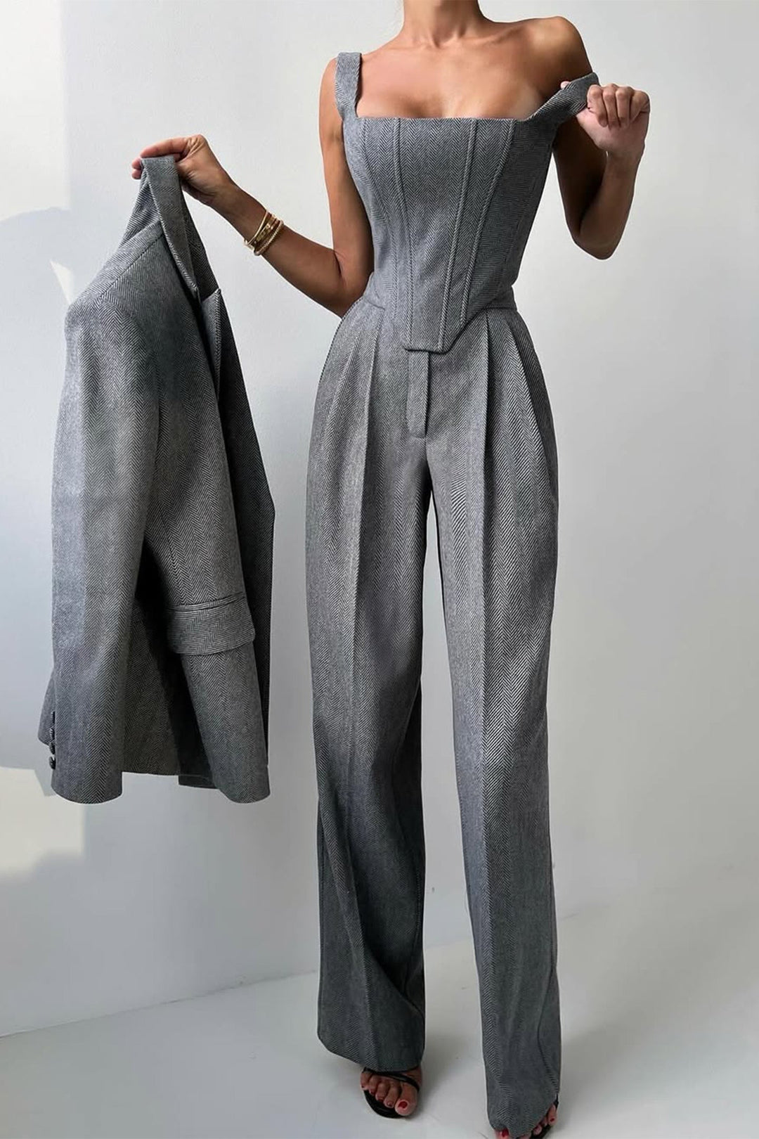 Dolce - three-piece double-breasted blazer set