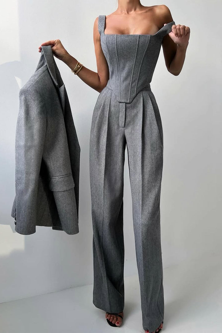 Dolce - three-piece double-breasted blazer set