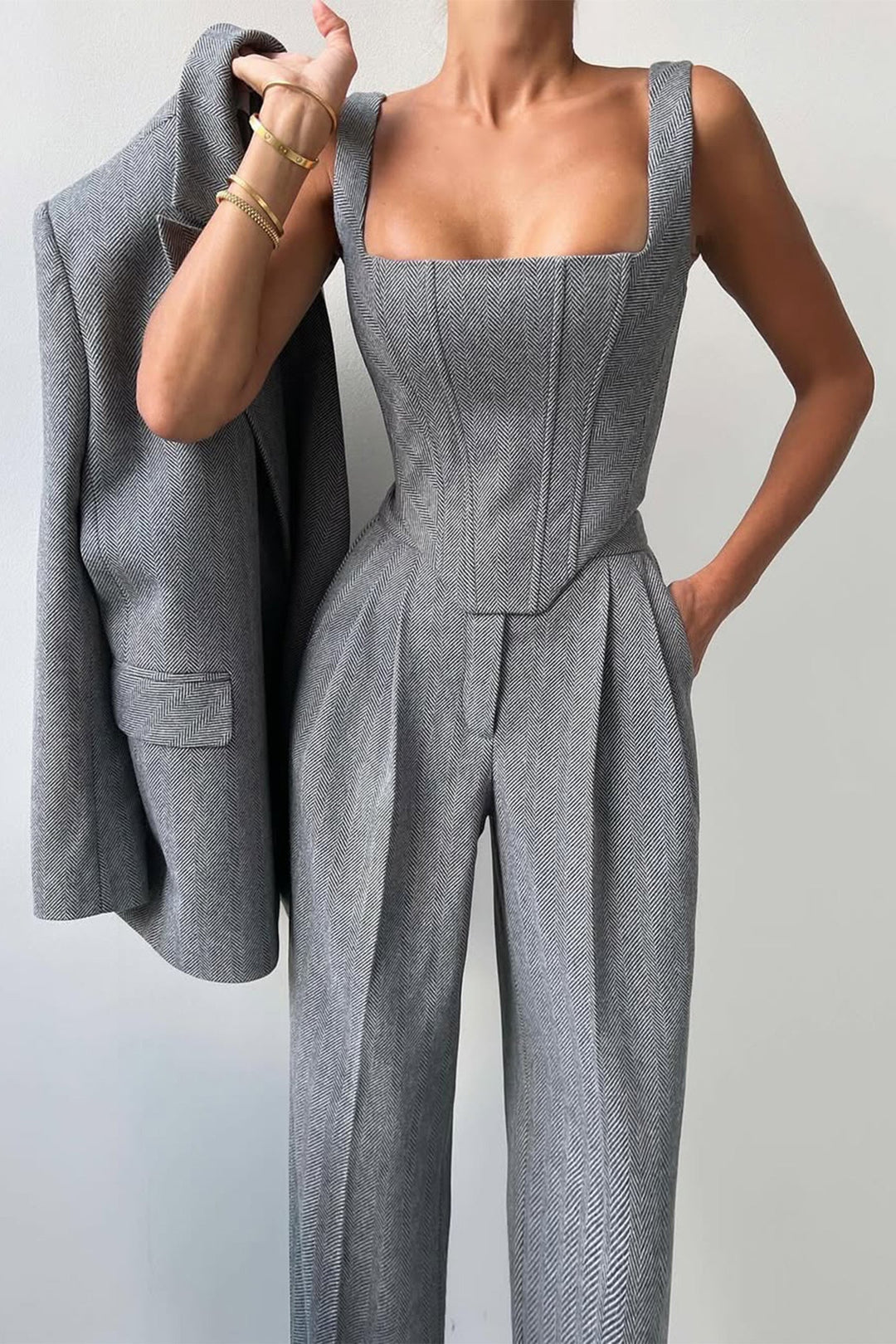 Dolce - three-piece double-breasted blazer set