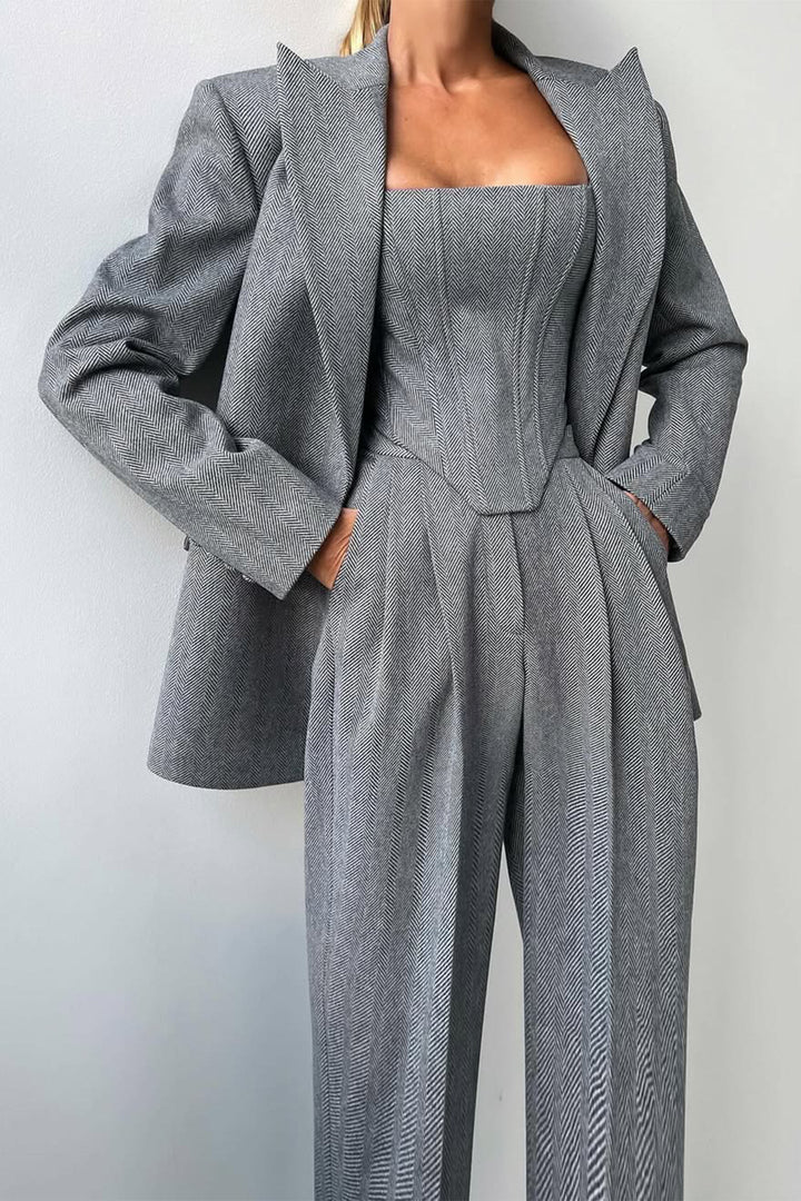 Dolce - three-piece double-breasted blazer set