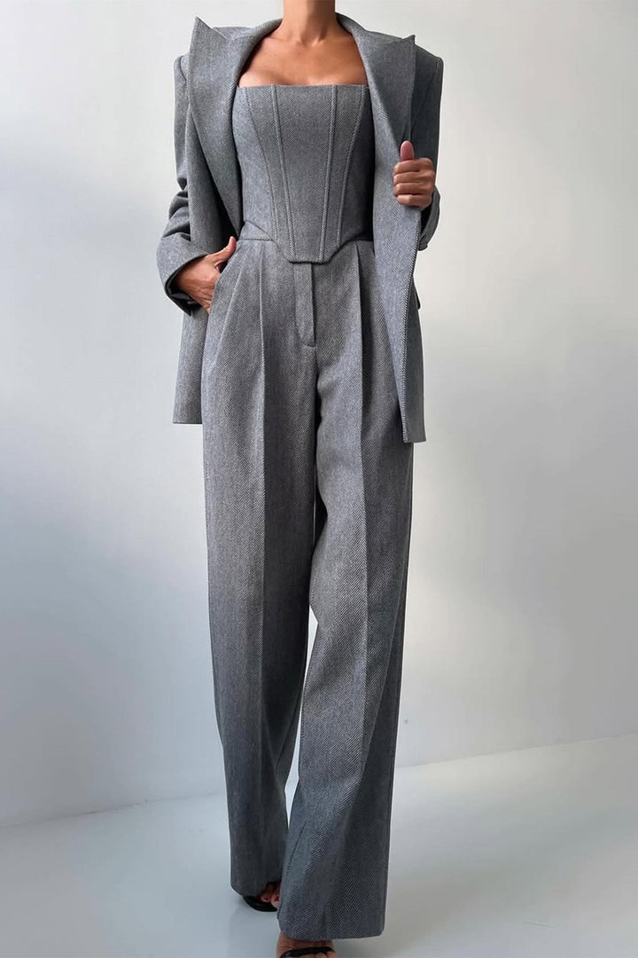 Dolce - three-piece double-breasted blazer set