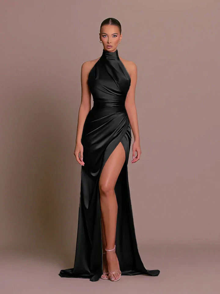 Cleo - Sleek Slit Gown