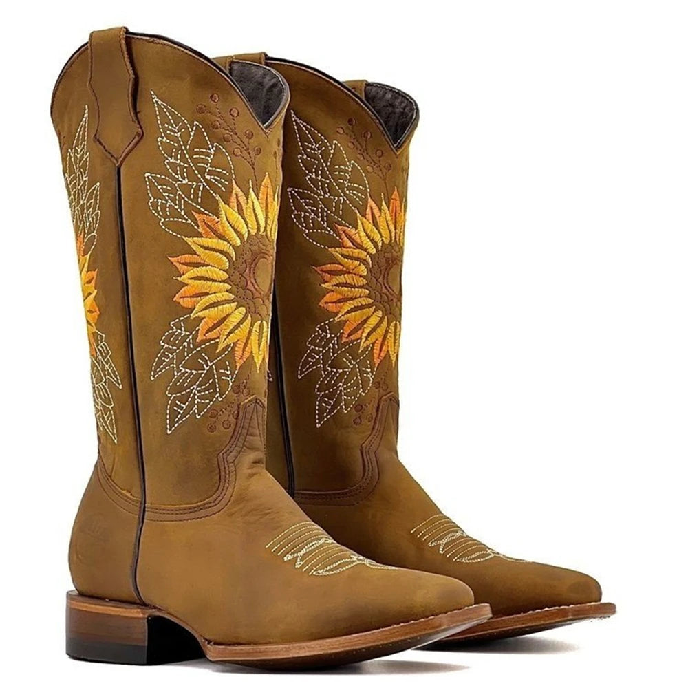 Sierra - Western Denim Boots