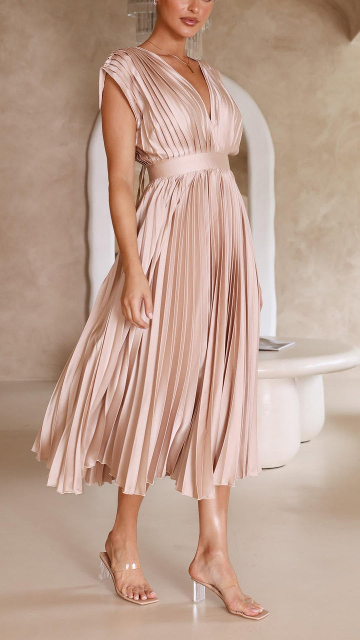 Iria | Elegant Pleated Dress
