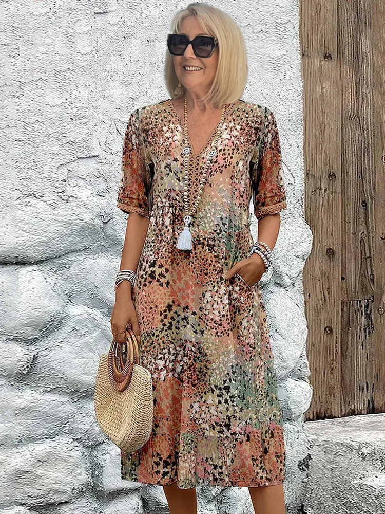 Camille - Vibrant Mid-Length Dress