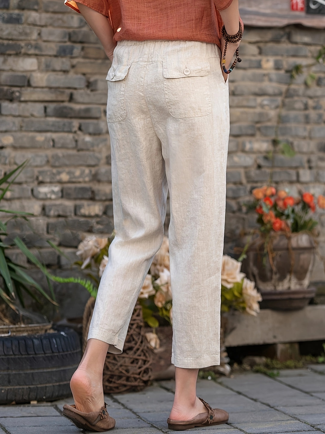 Sienna – Relaxed Linen Harem Pants
