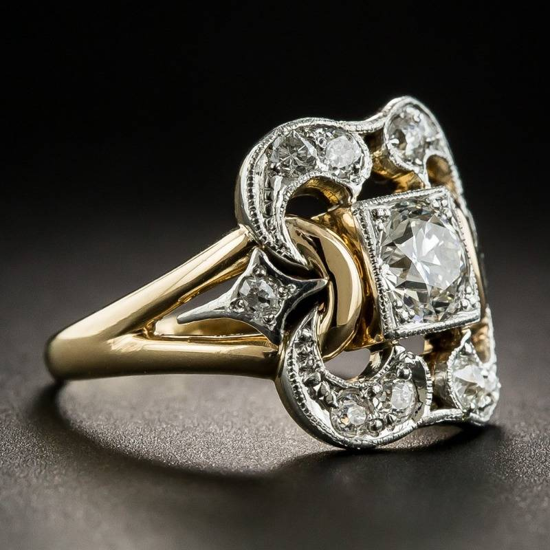 Evelyn - Vintage Zirconia Gold Ring