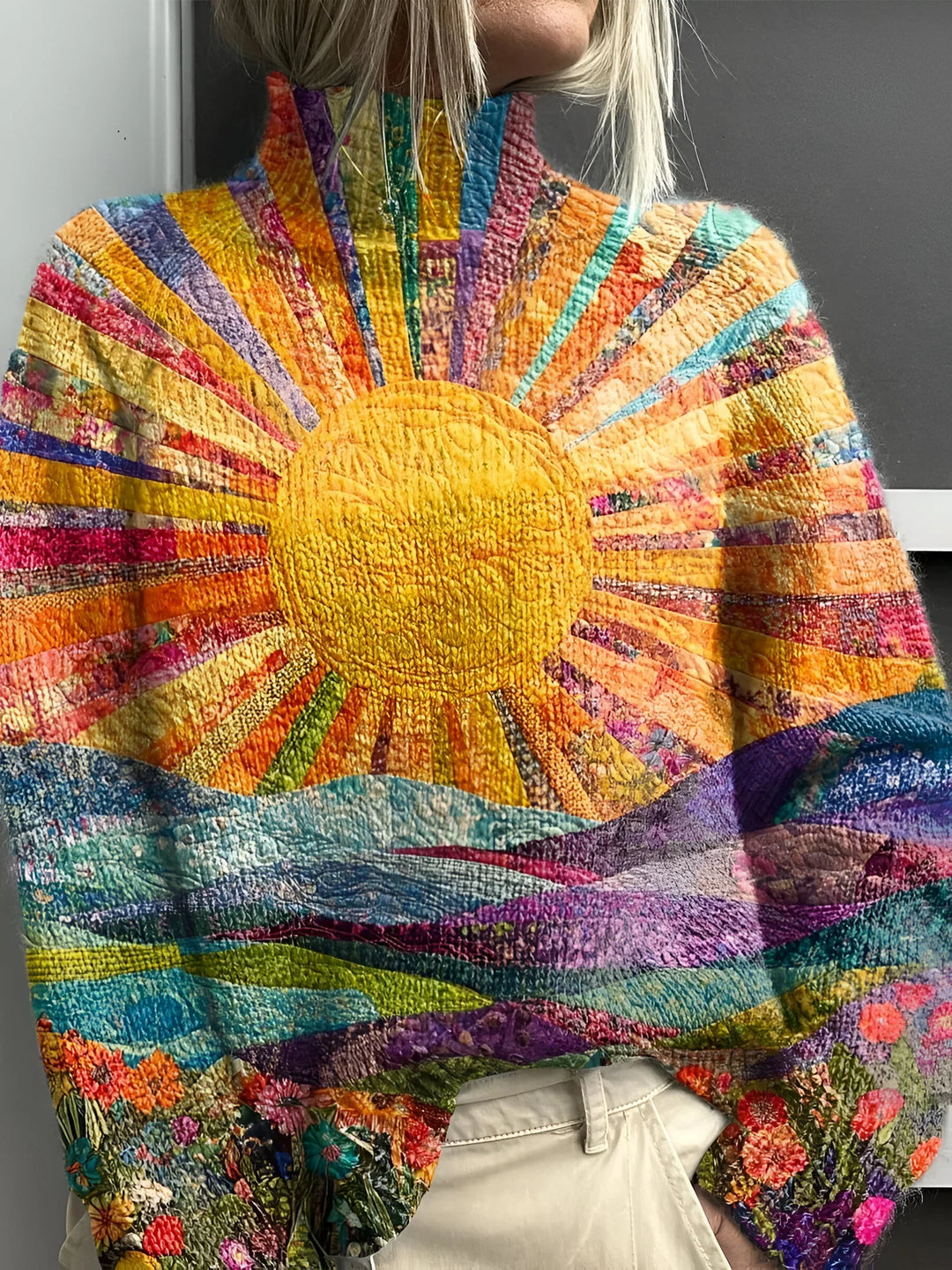 Simona - Cheerful colorful turtleneck