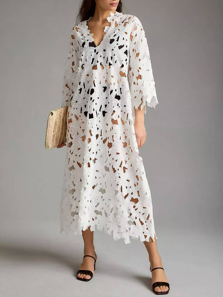 Monika - Lace Cover Up Beach Midi Dress