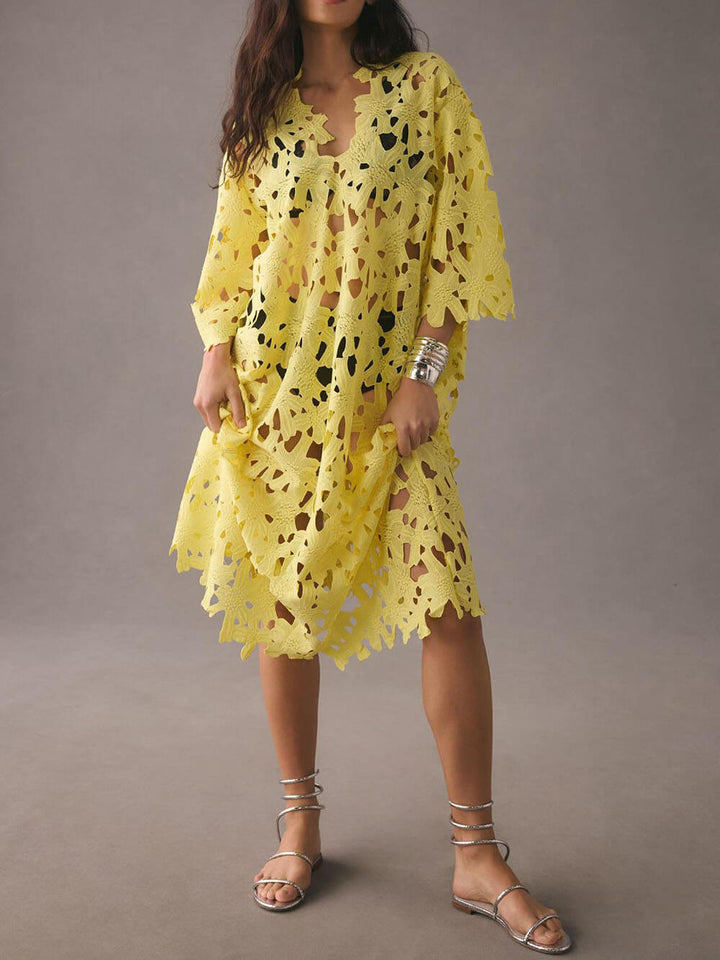 Monika - Lace Cover Up Beach Midi Dress