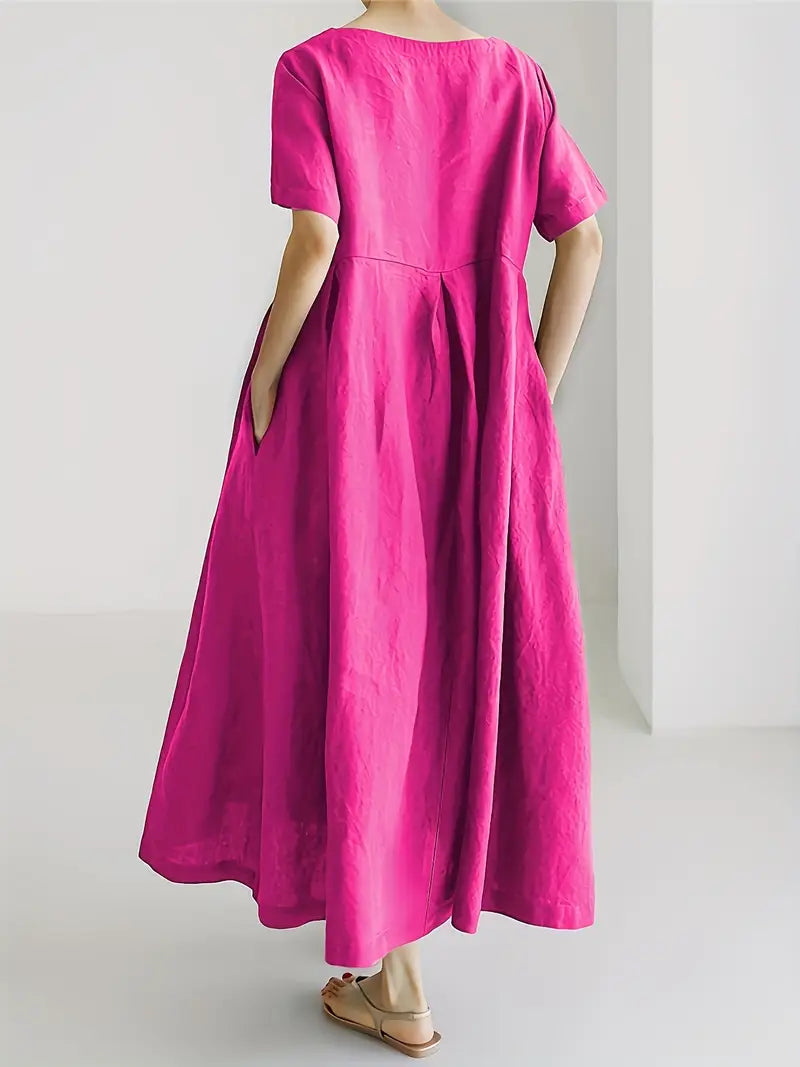 Nadia - Relaxed Linen Maxi Dress