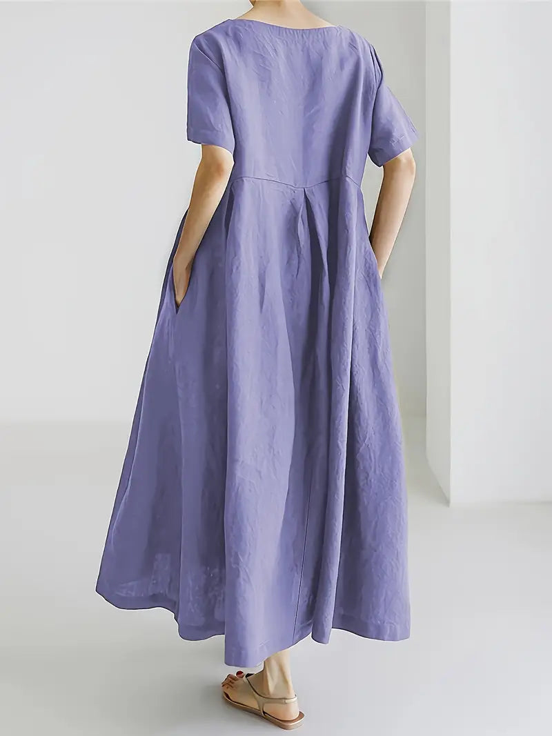 Nadia - Relaxed Linen Maxi Dress