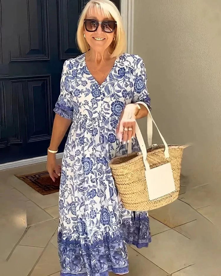 Arias - V-neck Bohemian Dress