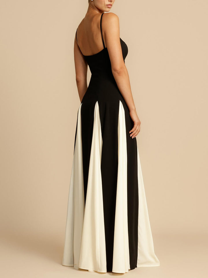 Seraphina - Elegance Panelled Tulle A-line Slip Maxi Dress