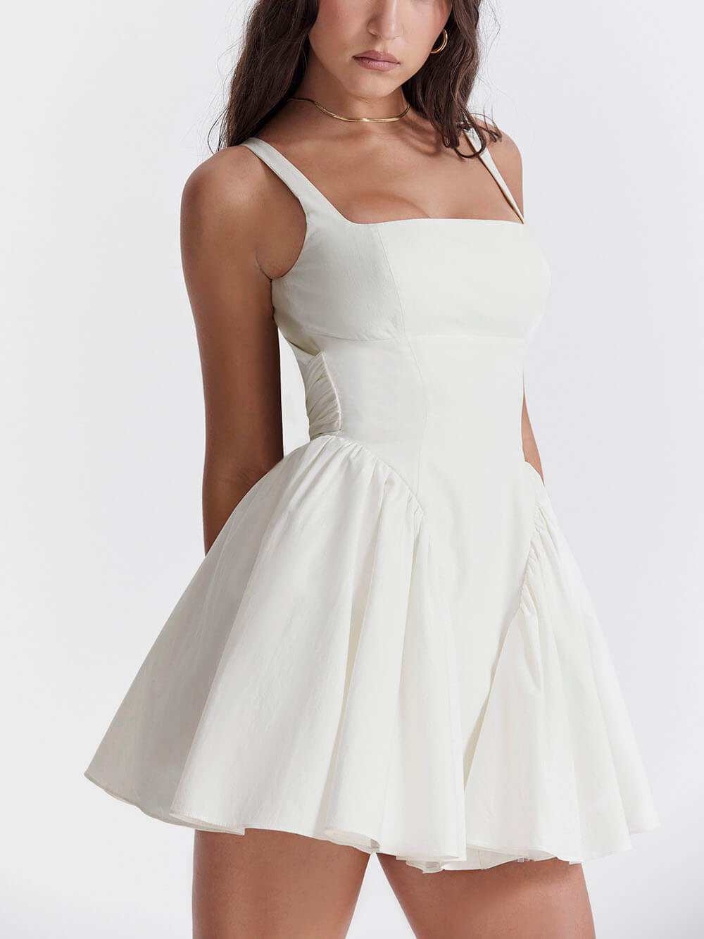 Ruby - Ivory Bow Mini Dress