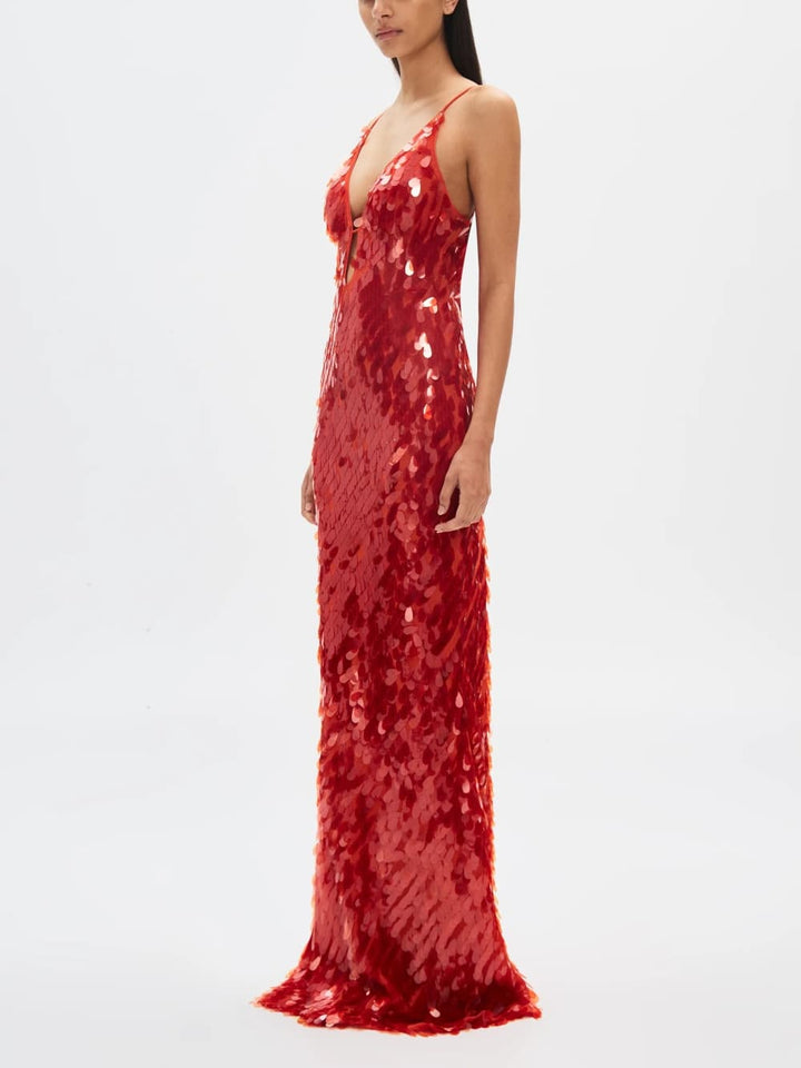 Red Sapphire - Sequin Maxi Dress