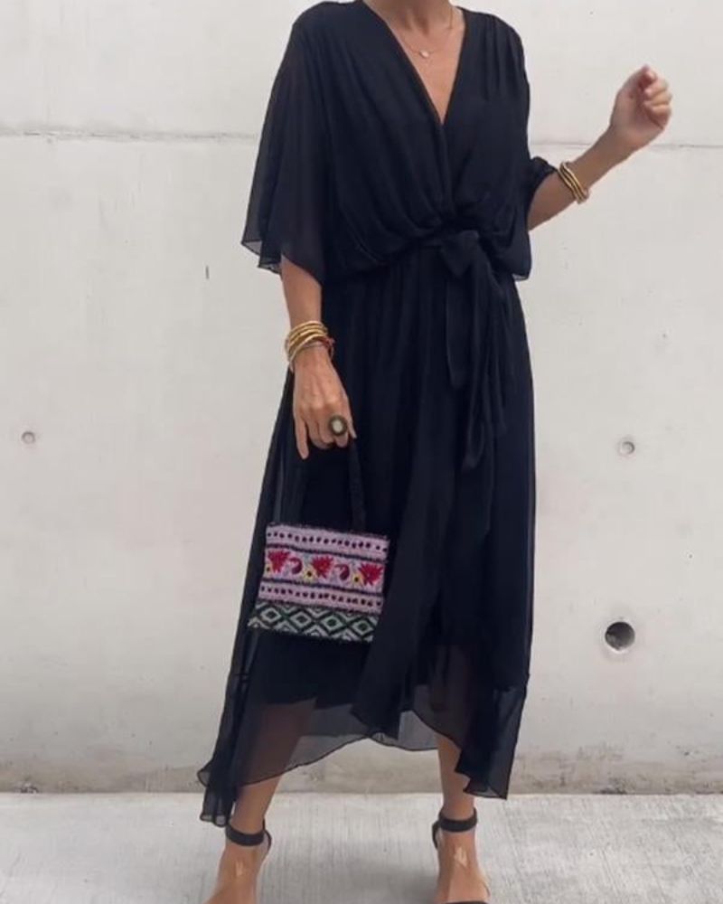 Cristi – Flowy Crossed Dress