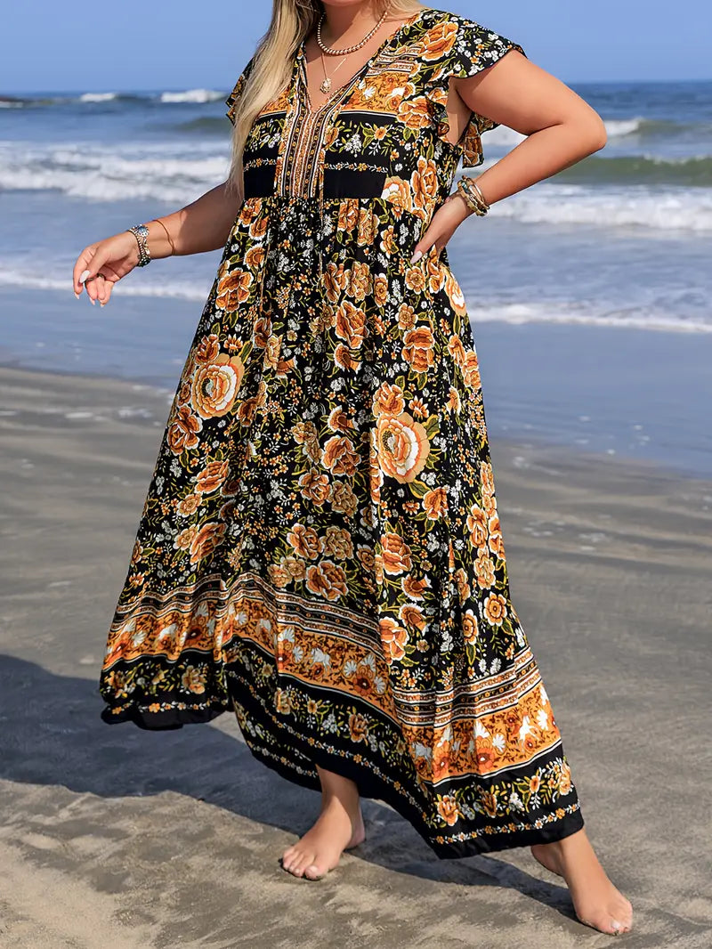 Alora - Floral Boho Dress
