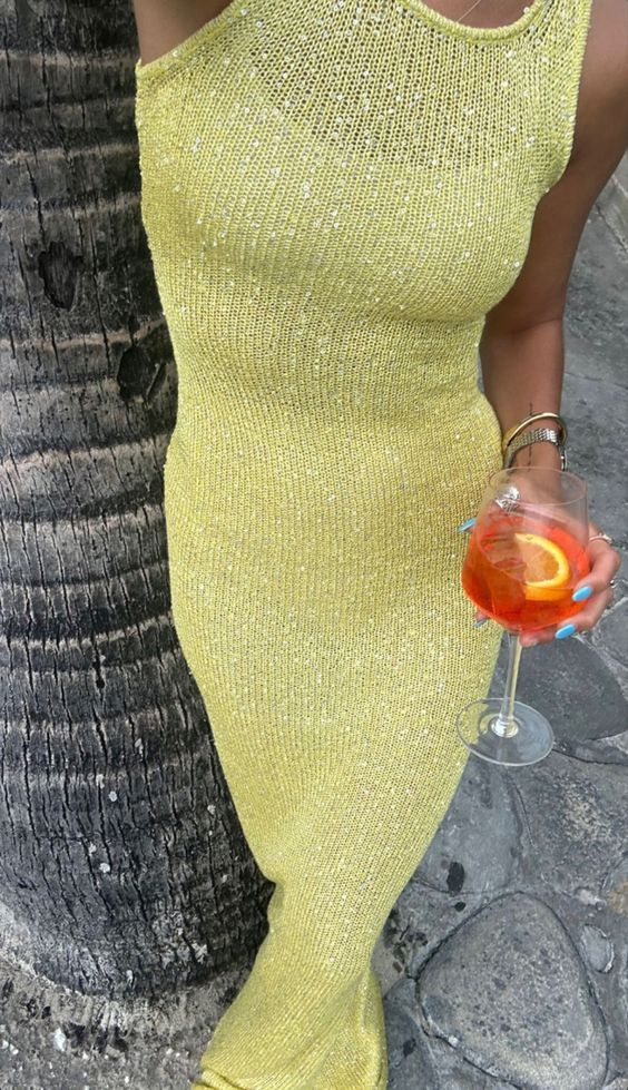 Marina - Glamorous Sequin Sleeveless Maxi Dress