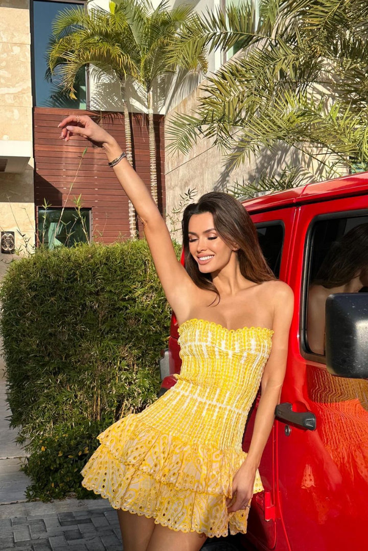 Cassia - Radiant Ruffled Mini Dress