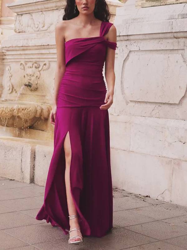 Natalia - Off-shoulder Slim-Fit Maxi Dress