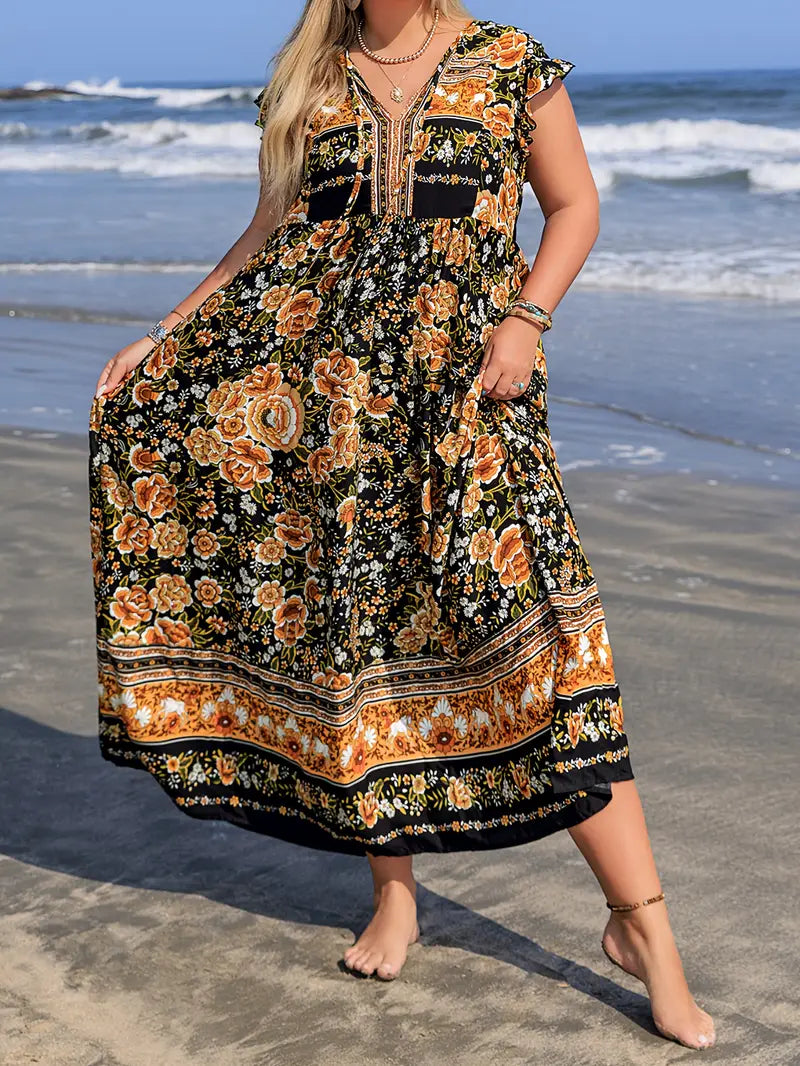 Alora - Floral Boho Dress