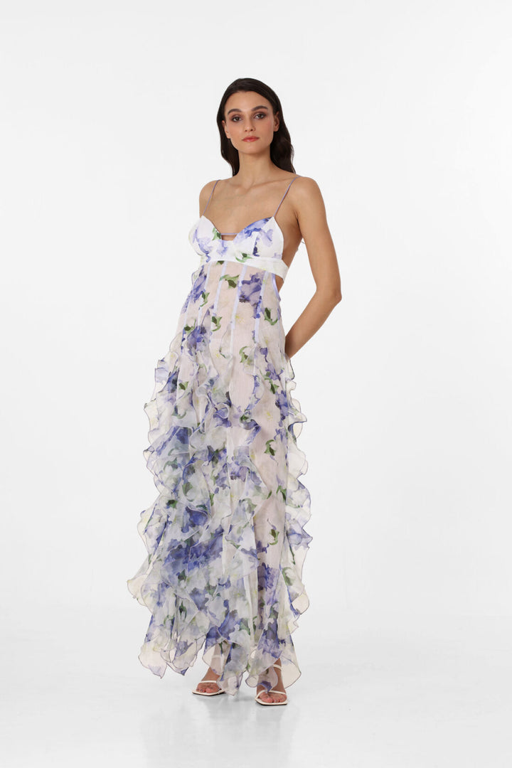 Saffron Maxi Dress - Blue