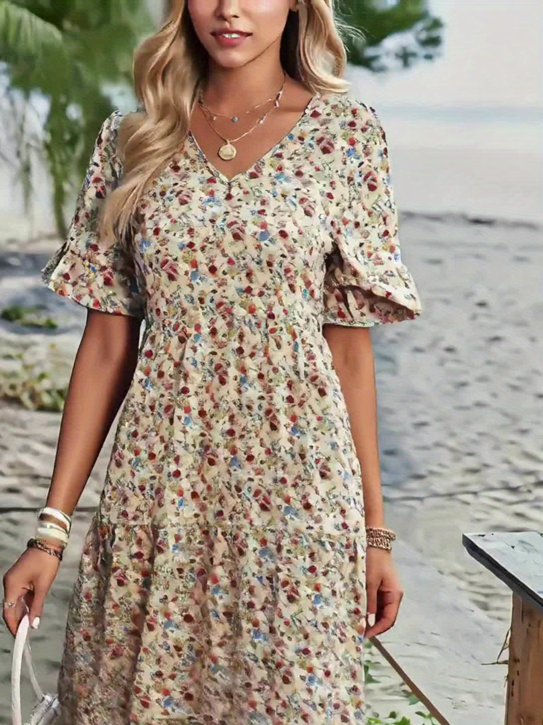 Ariana – Bohemian Floral Dress