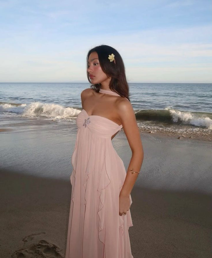 Lana - Elegant Ruffled Strapless Maxi Dress