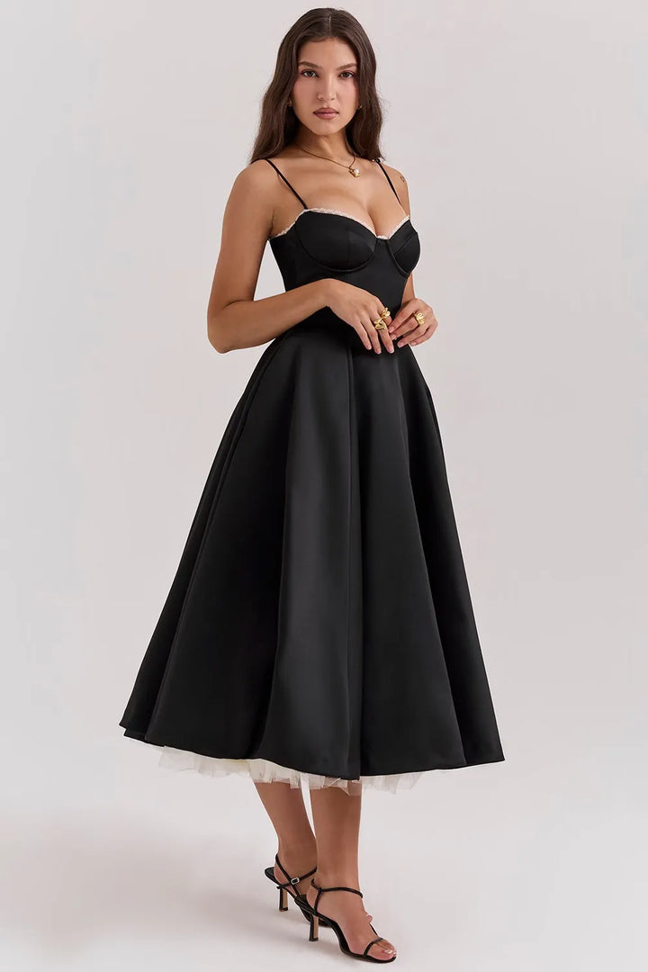 Selene Midi Dress - Black