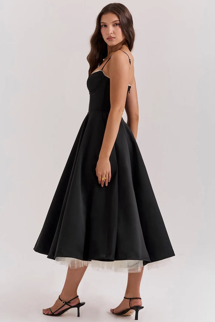 Selene Midi Dress - Black