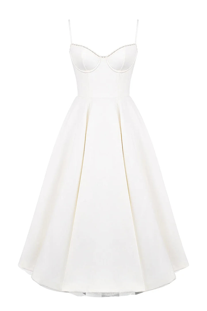 Selene Midi Dress - White
