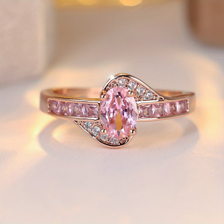 Celeste – Luminous Pink Zirconia Ring