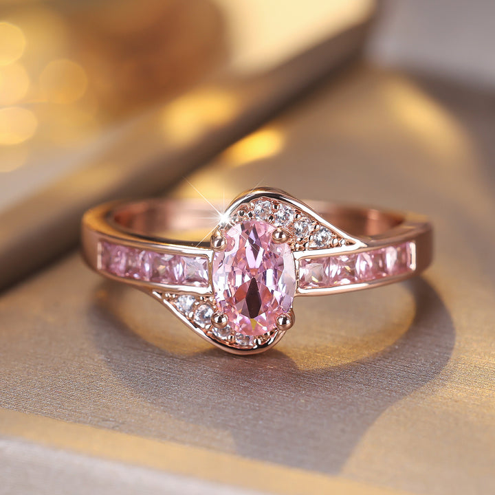 Celeste – Luminous Pink Zirconia Ring