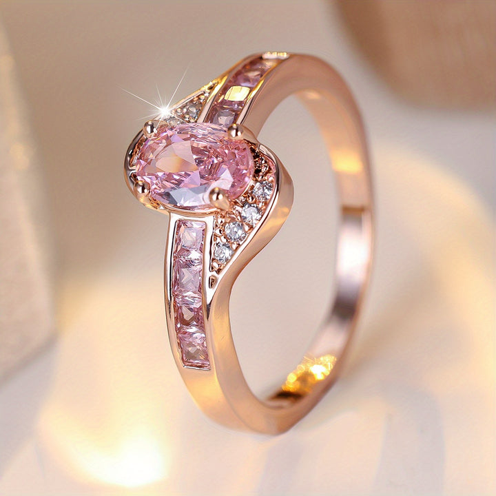 Celeste – Luminous Pink Zirconia Ring