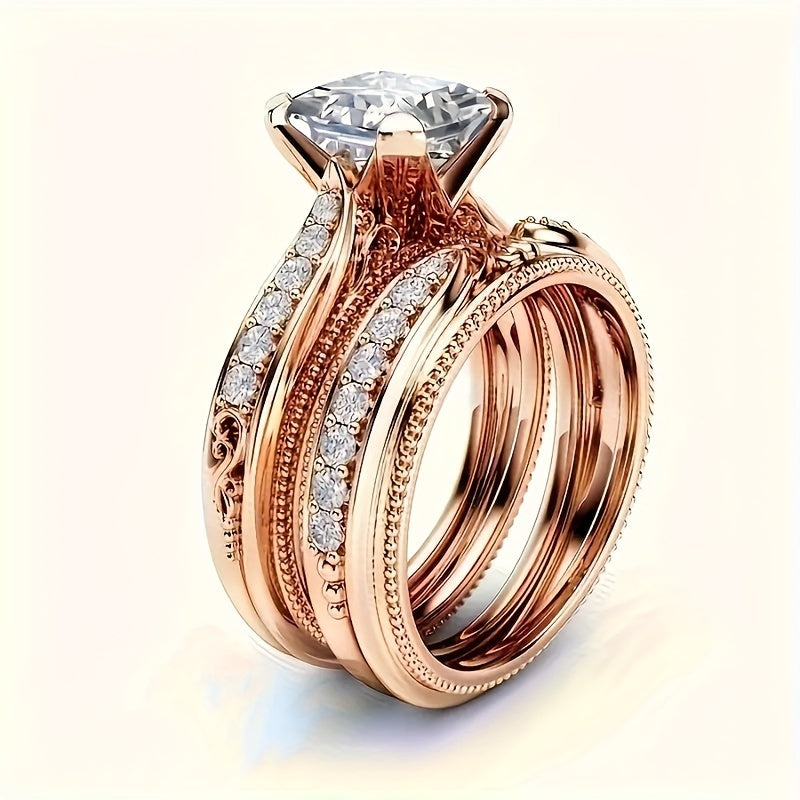 Valentina – Rose Gold Ring Set
