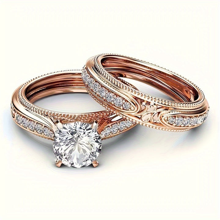 Valentina – Rose Gold Ring Set