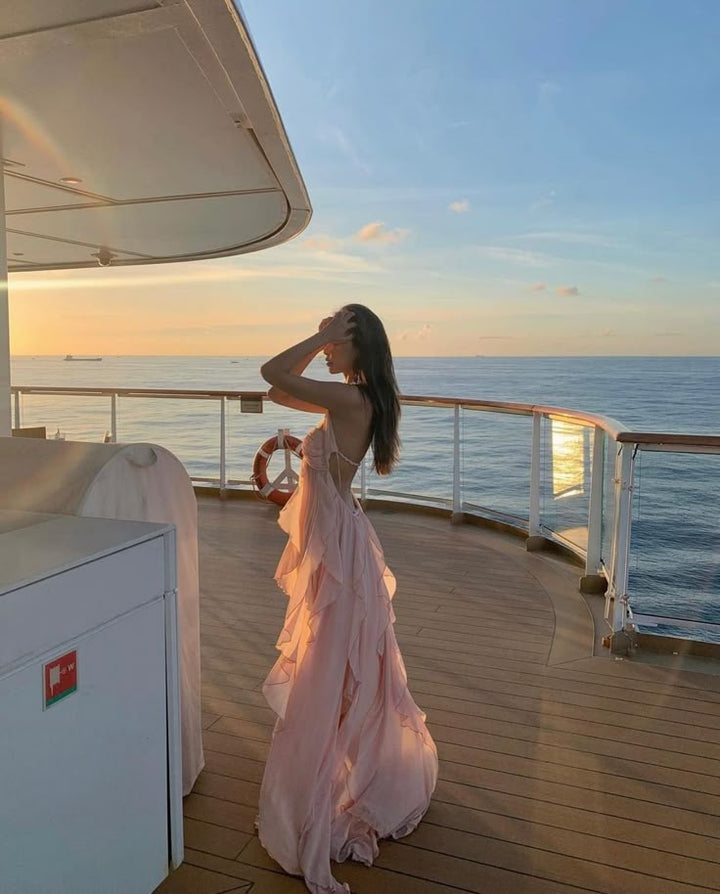 Lana - Elegant Ruffled Strapless Maxi Dress