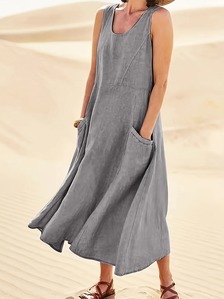 Sophia - Sleeveless Maxi Dress With Pockets