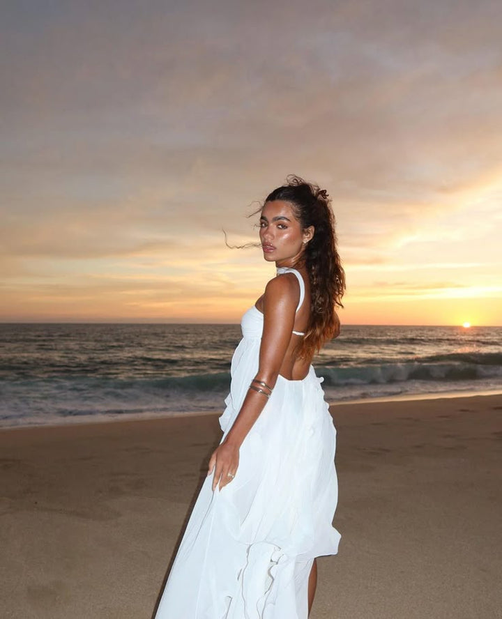 Lana - Elegant Ruffled Strapless Maxi Dress