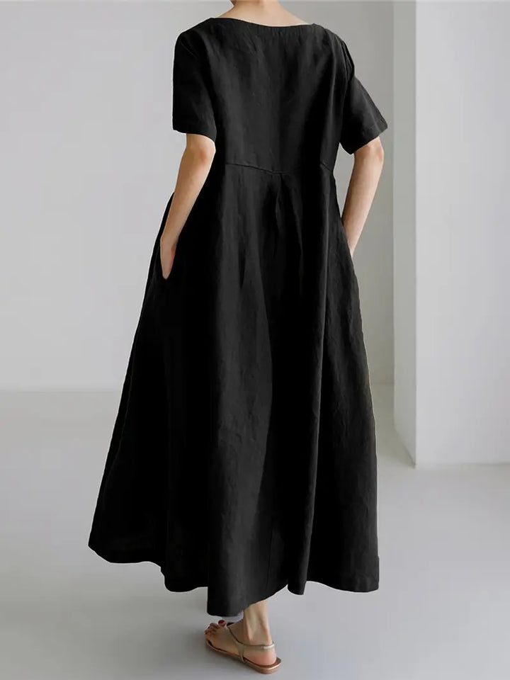 Nadia - Relaxed Linen Maxi Dress