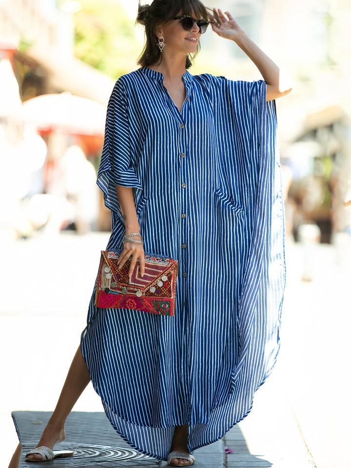 Marissa - Striped Beach Cover-up